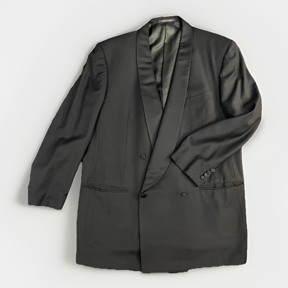 Ermenegildo Zegna Black Double-Breasted Tuxedo Jacket